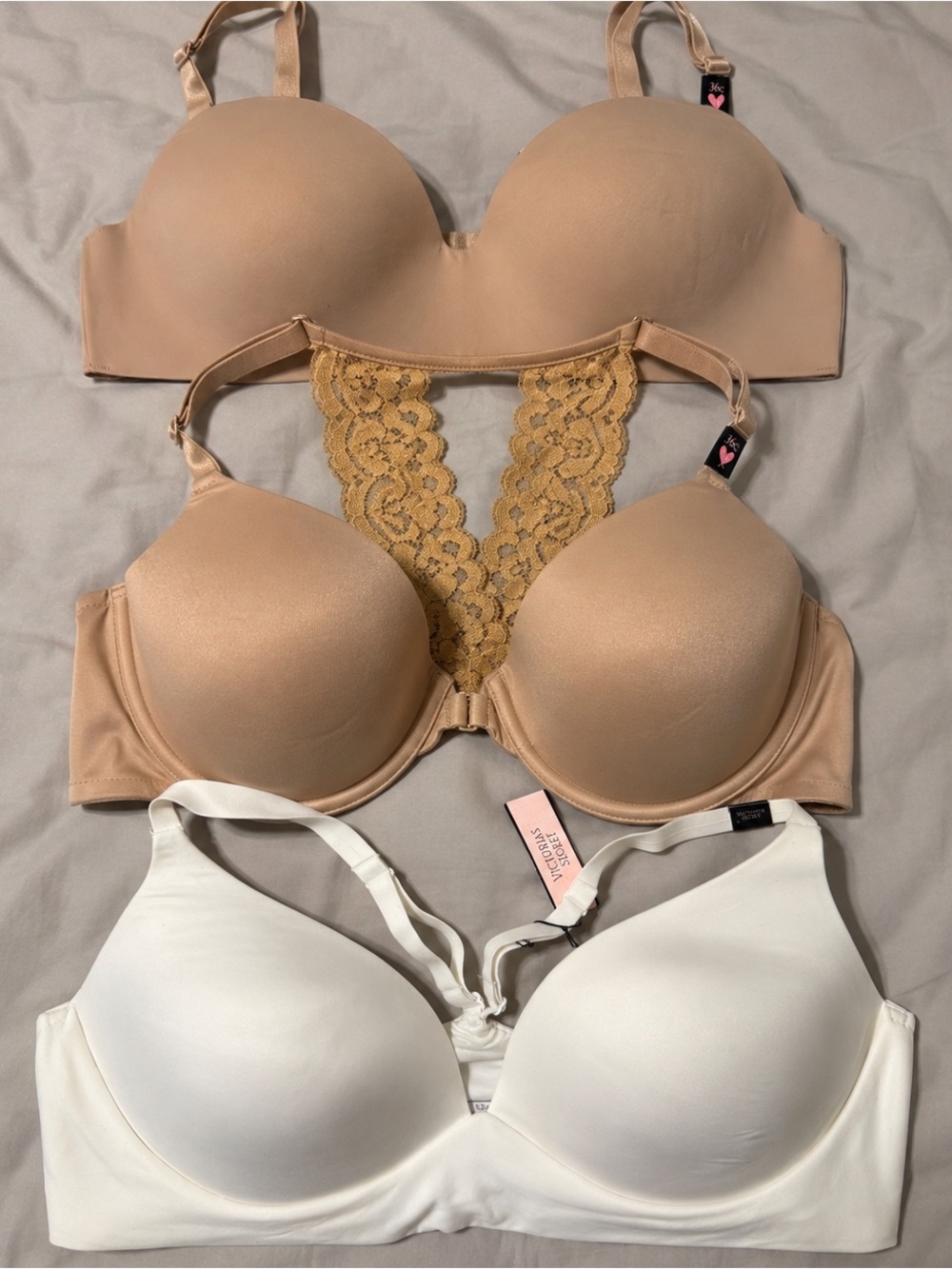 Everyday Comfort Bras - Nude and White